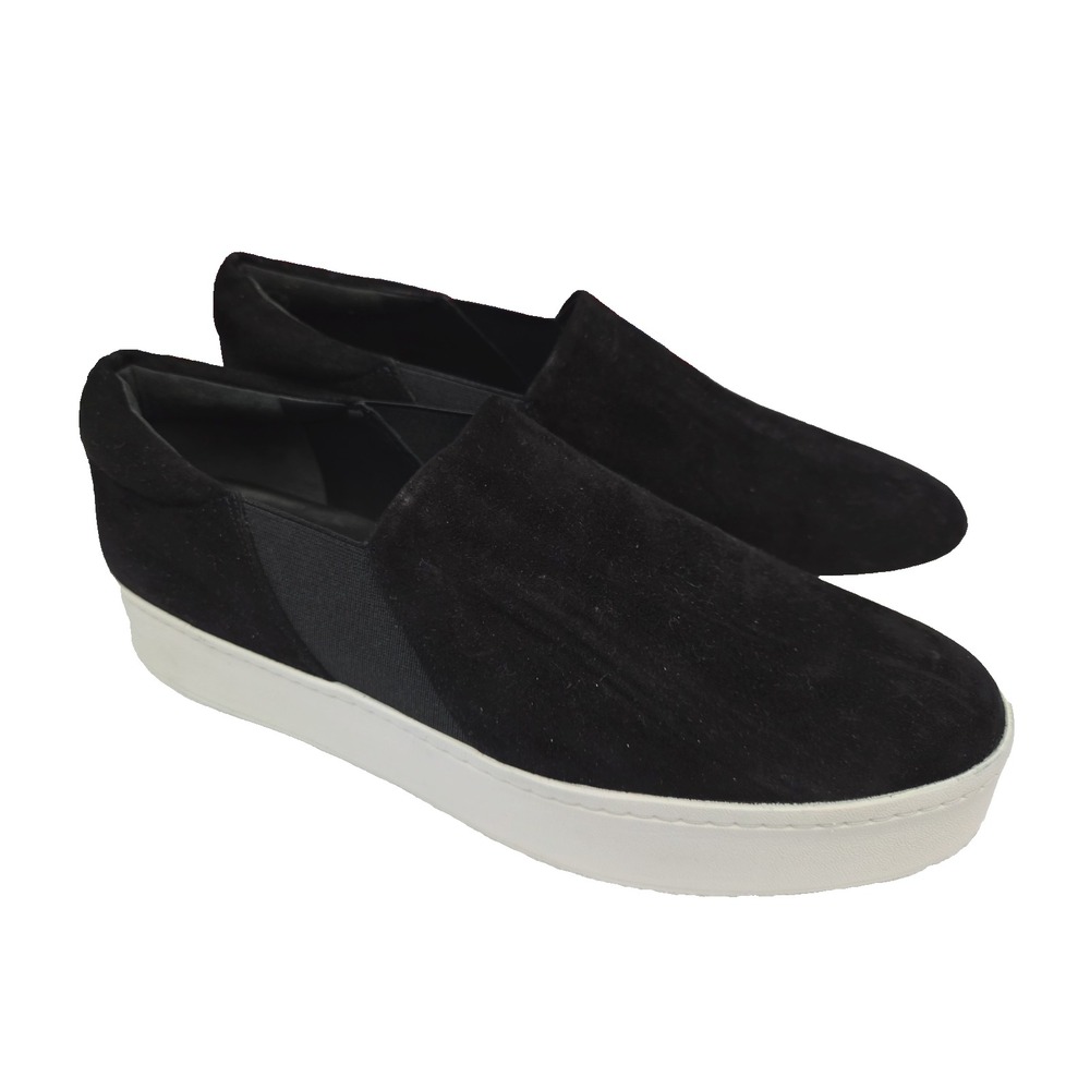 Vince Warren Suede Platform Sneakers Shoes Black Womens Size 11M (41)